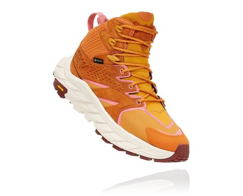 Hoka One One Dame Anacapa Mid Gore-tex Fjellsko Desert Sun/Golden Gul Norge-15CWM